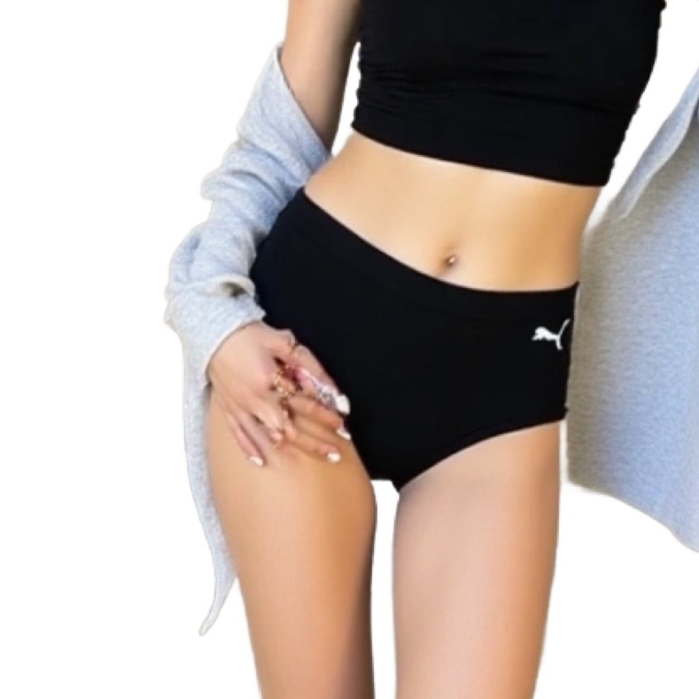 Puma NWT Black High Waist Bikini Bottom Size XS